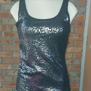Sequined tank top